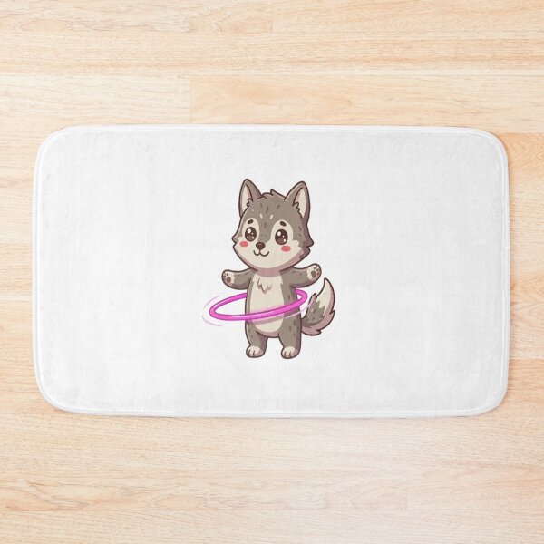 Item preview, Cute Wolf Puppy Hula Hooping designed and sold by Ella_Sketch.