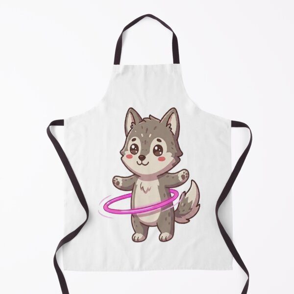 Item preview, Cute Wolf Puppy Hula Hooping designed and sold by Ella_Sketch.