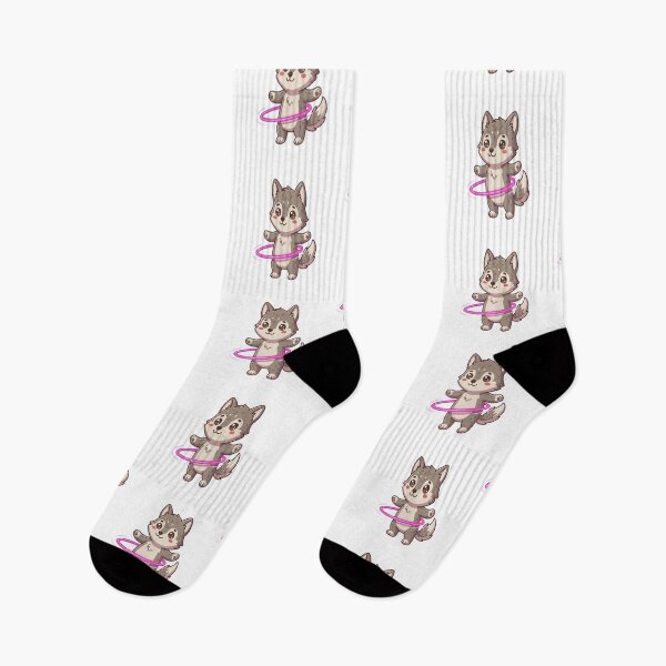 Item preview, Cute Wolf Puppy Hula Hooping designed and sold by Ella_Sketch.