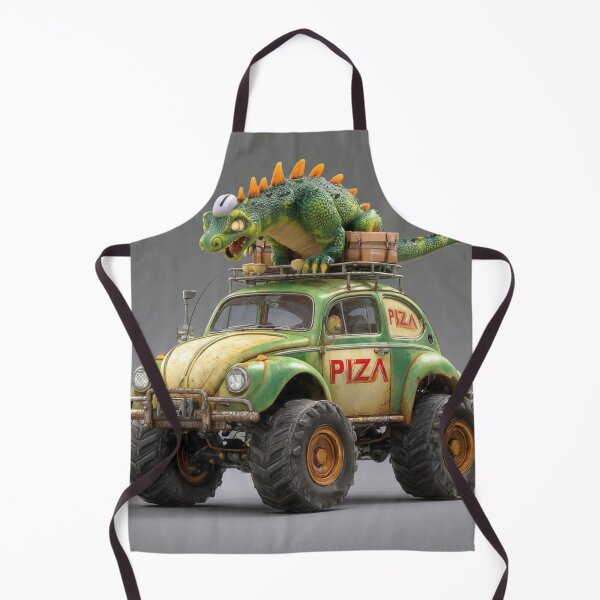 Item preview, TOCOCLAWS Pizza Crusher: Monster Truck Dino Delivery Throw Pillow designed and sold by TOCOCLAWS.