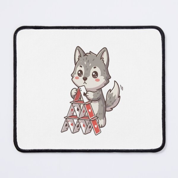 Item preview, Cute Wolf Building House Cards designed and sold by Ella_Sketch.