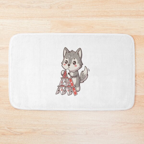 Item preview, Cute Wolf Building House Cards designed and sold by Ella_Sketch.