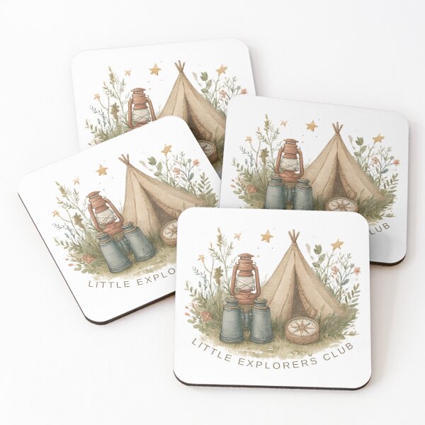 Item preview, Little Explorers Club | Kids Camping & Outdoor Adventure Illustration designed and sold by Bound for Wonder.