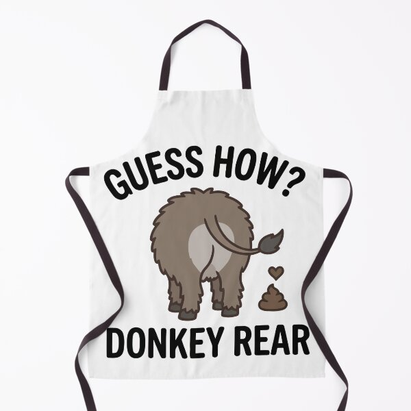 Item preview, Funny Donkey Rear Cute Fluffy Burro Ass Joke designed and sold by Amir Faysal.