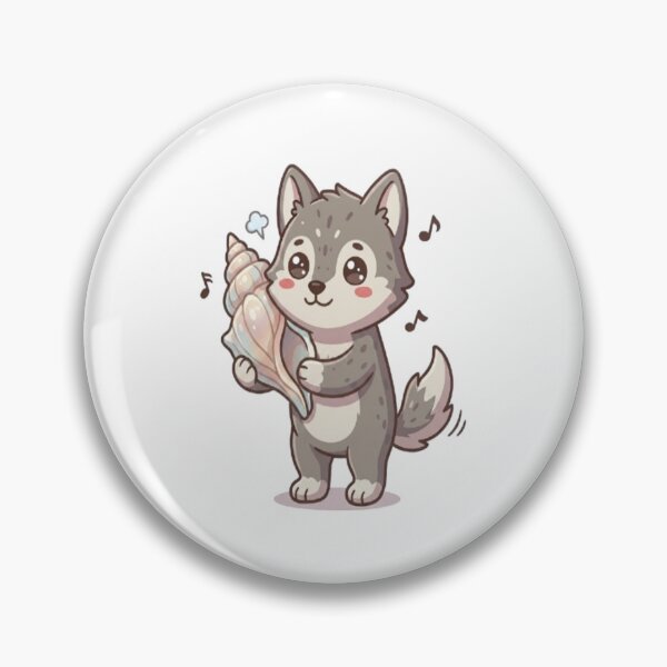 Item preview, Cute Wolf Listening To Seashell designed and sold by Ella_Sketch.