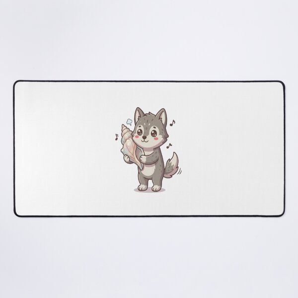 Item preview, Cute Wolf Listening To Seashell designed and sold by Ella_Sketch.