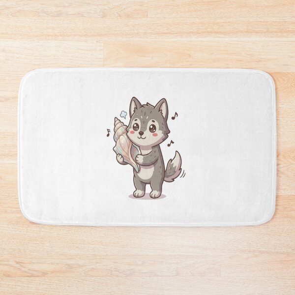 Item preview, Cute Wolf Listening To Seashell designed and sold by Ella_Sketch.