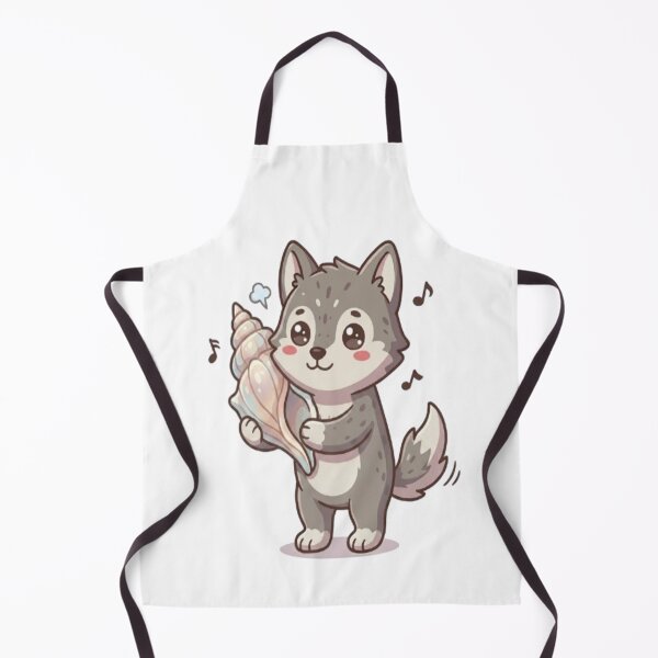 Item preview, Cute Wolf Listening To Seashell designed and sold by Ella_Sketch.