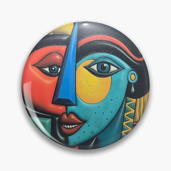 Item preview, ​Abstract Cubist Face 3D Pop Art Portrait designed and sold by MEEGGOO.