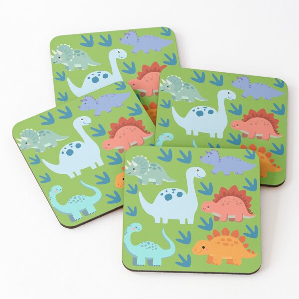 Item preview, Fun dinosaur pattern with dinosaur foot prints designed and sold by BritishDelights.