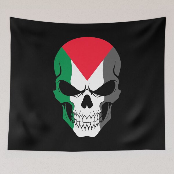 Item preview, Palestine Skull Flag designed and sold by JeffBartels.