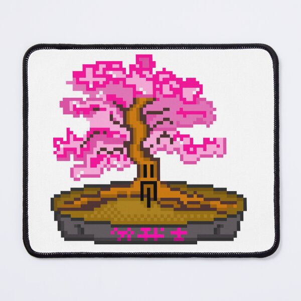 Item preview, Japanese Sakura Bonsai Tree Cherry Blossom Pixel Art designed and sold by RetroRlx.