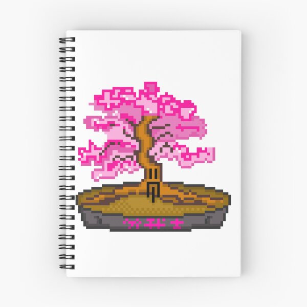 Item preview, Japanese Sakura Bonsai Tree Cherry Blossom Pixel Art designed and sold by RetroRlx.