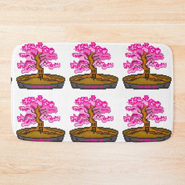 Item preview, Arte pixelado de cerezos en flor bonsái japoneses Sakura designed and sold by RetroRlx.