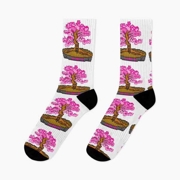Item preview, Japanese Sakura Bonsai Tree Cherry Blossom Pixel Art designed and sold by RetroRlx.
