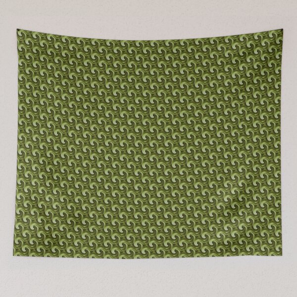 Item preview, Monochromatic Ocean Wave Spiral Pattern in Green designed and sold by Artistestella.