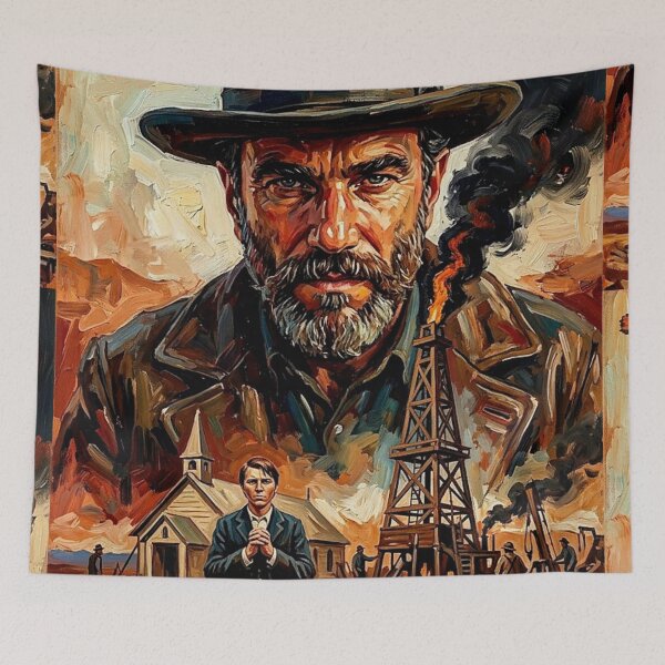Item preview, There Will Be Blood Retro Historical Drama Thriller Tribute Art Movie Poster designed and sold by Art's Diner.