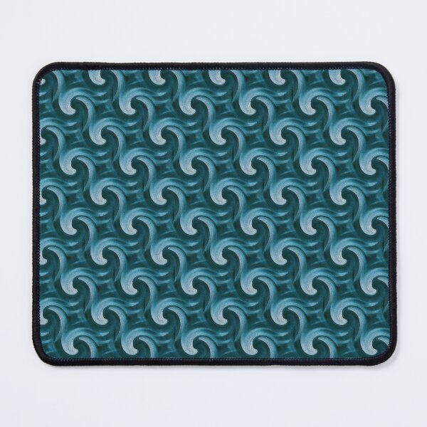 Item preview, Monochromatic Ocean Wave Spiral Pattern in Blue designed and sold by Artistestella.