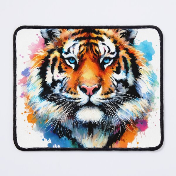 Item preview, Fantasy Tiger Face Design With Colorful Splatter Paint designed and sold by DEC02.