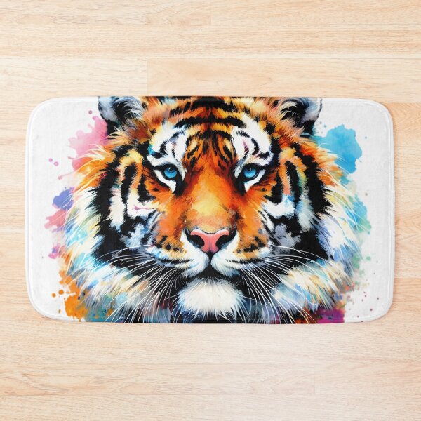 Item preview, Fantasy Tiger Face Design With Colorful Splatter Paint designed and sold by DEC02.