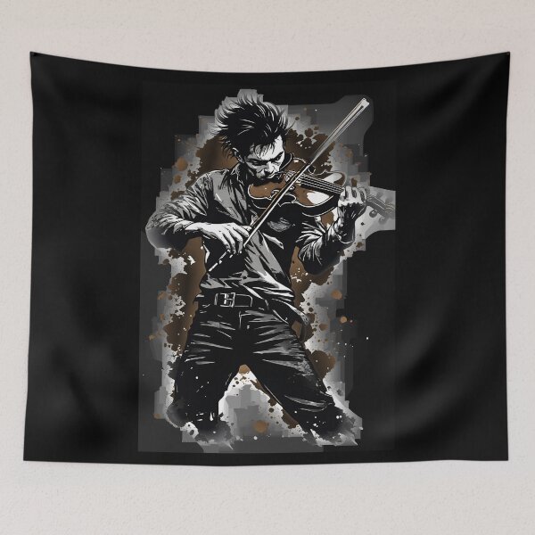 Item preview, Intense Violin Player Rock Music Art designed and sold by UrbanPrts.