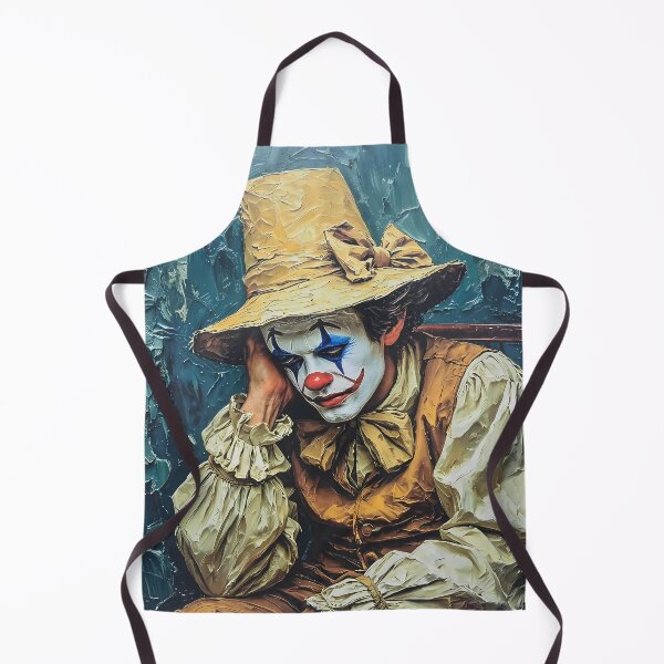 Item preview, Sad Clown Oil Painting Melancholy Pierrot Portrait designed and sold by MEEGGOO.