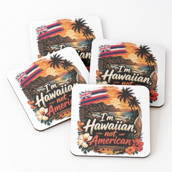 Item preview, Hawaiian Pride Vintage Sunset – I’m Hawaiian, Not American designed and sold by Bizertart.