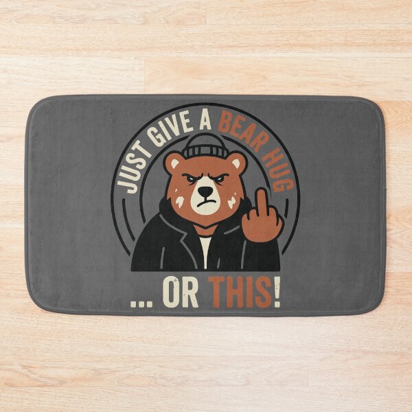 Item preview, Anxious Bear Hug Angry Grizzly Middle Finger Joke designed and sold by Amir Faysal.