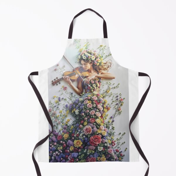 Item preview, Abstract Woman Cello Player in Magical Floral Garden designed and sold by MEEGGOO.