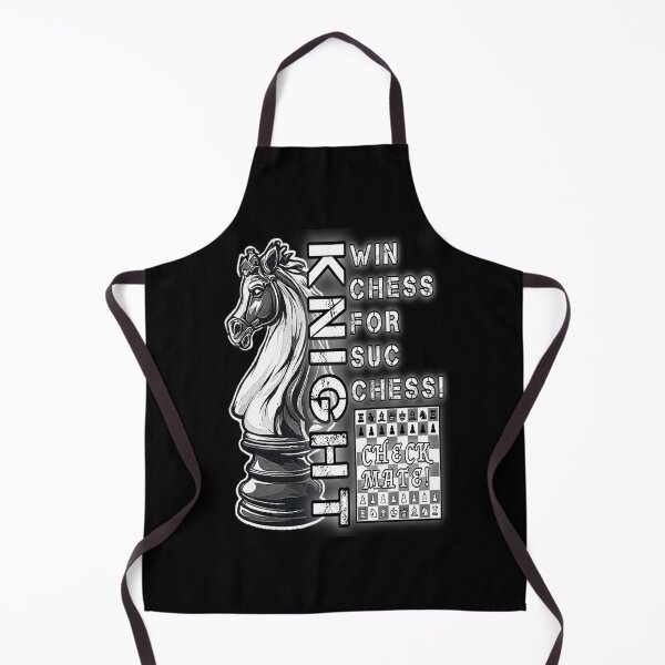 Item preview, Motivational Black and White about Success on Chess KNIGHT WIN CHESS FOR SUCCHESS! CHECKMATE! designed and sold by Giulivo Store Graphic.