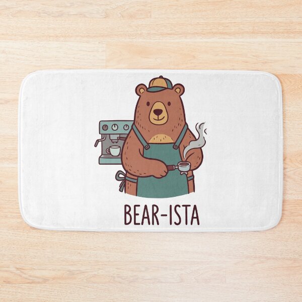 Item preview, Cute Bear-Ista Coffee Lover Barista Grizzly Bear designed and sold by Amir Faysal.