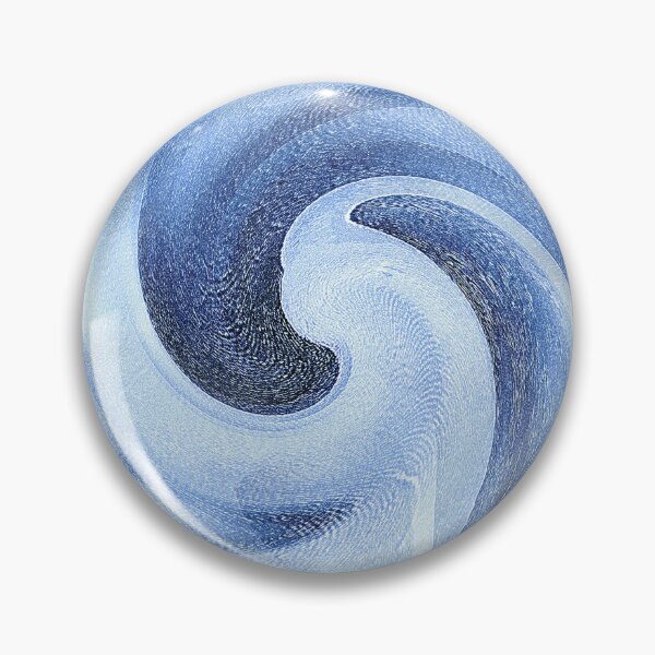 Item preview, Monochromatic Ocean Wave Spiral Pattern in Pale Blue designed and sold by Artistestella.
