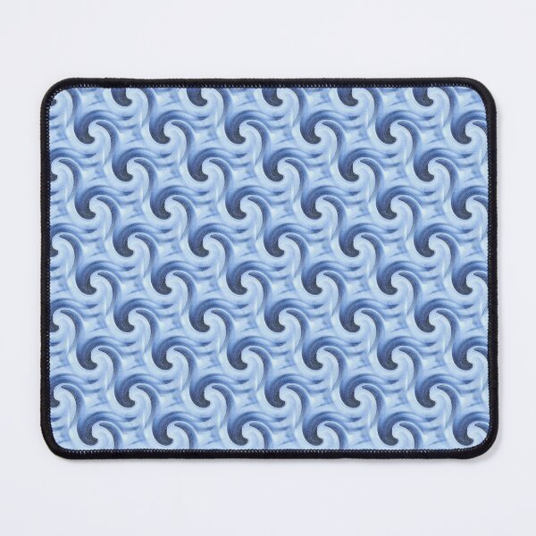 Item preview, Monochromatic Ocean Wave Spiral Pattern in Pale Blue designed and sold by Artistestella.