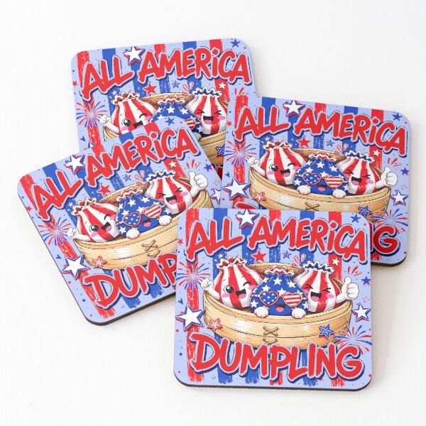 Item preview, All American Dumpling – Cute Squishy Kawaii Characters designed and sold by EmeraldeaArt.
