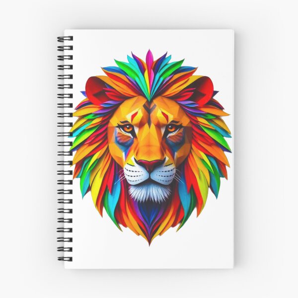 Item preview, Rainbow Geometric Lion Head Papercraft Artwork designed and sold by The D Edition.