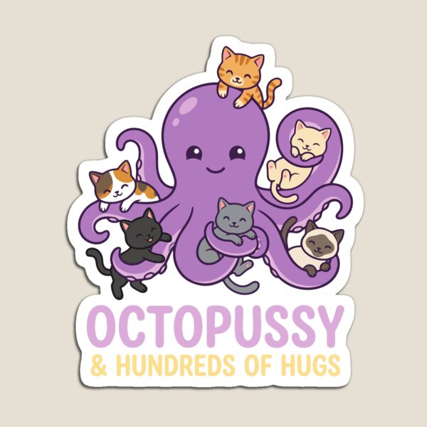 Item preview, Cute Octopussy Octopus Cuddling Kittens designed and sold by Amir Faysal.