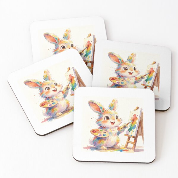 Item preview, Cute Artist Rabbit Creative designed and sold by onjirastudio7.