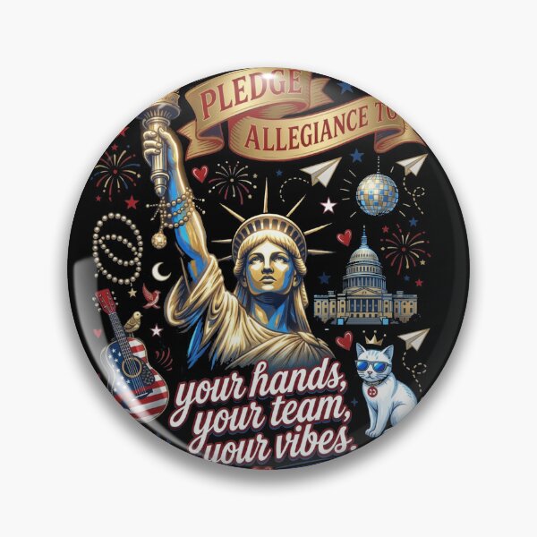 Aperçu de l'œuvre Serment d'allégeance à vos mains Team Vibes Statue de la Liberté créée et vendue par CallDesign.