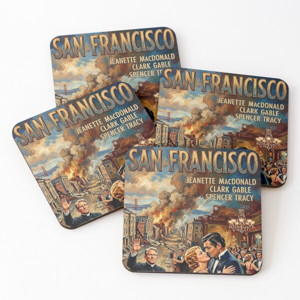 Item preview, San Francisco Retro Disaster Romance Drama Tribute Art Movie Poster designed and sold by Art's Diner.