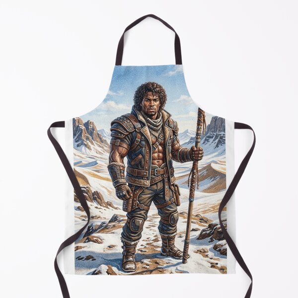 Item preview, SURVIVING WARRIOR IN THE SNOWY MOUNTAINS EPIC FANTASY ART designed and sold by Curiosiart.