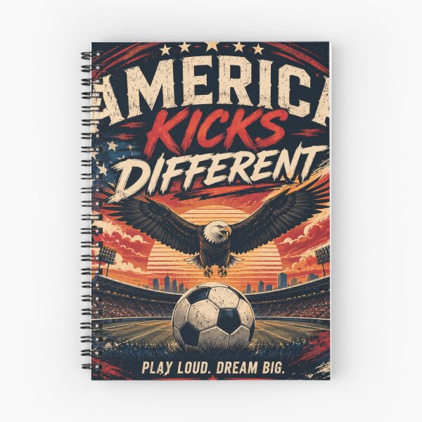 Item preview, America Kicks Different – Vintage USA Soccer Eagle Retro Sports Poster designed and sold by Bizertart.
