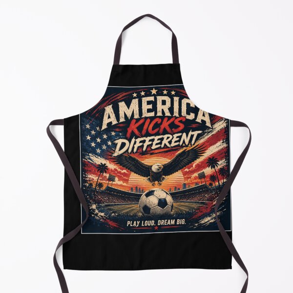 Item preview, America Kicks Different – Vintage USA Soccer Eagle Retro Sports Poster designed and sold by Bizertart.
