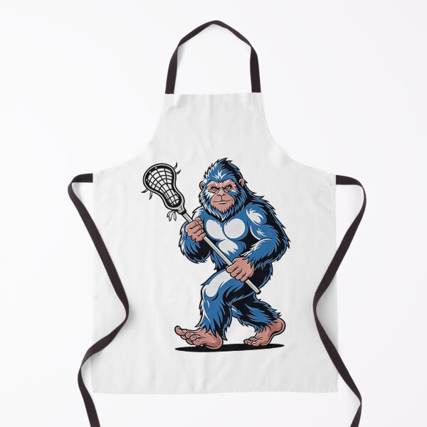 Item preview, Blue Sasquatch Lacrosse Player Mascot designed and sold by DariaOltes.