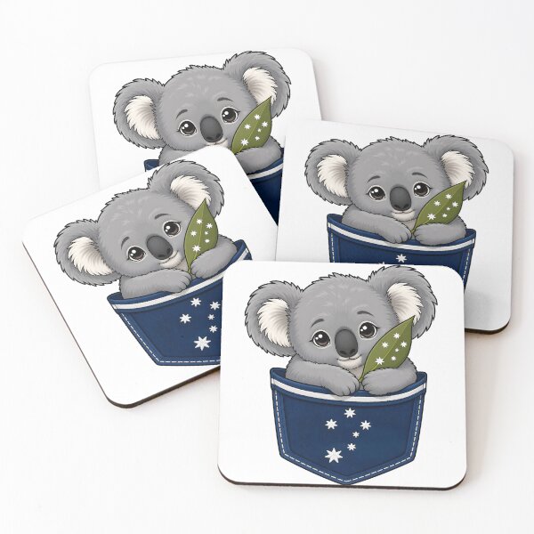 Item preview, Cute Koala Pocket Pal with Eucalyptus designed and sold by puredevn.
