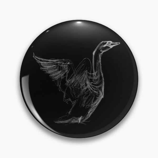 Item preview, Rising Swan In White Chalk designed and sold by Dina's Fine Arts.
