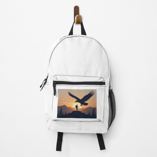 Item preview, Eagle and Hiker Mountain Sunset Silhouette designed and sold by Yourstore 2050.