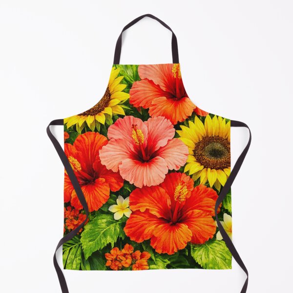 Item preview, Tropical Hibiscus and Sunflower Print designed and sold by Her2Harmony.