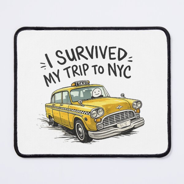 Item preview, I Survived My Trip to NYC Funny Yellow Taxi Vintage New York City Design designed and sold by mansourhamid.