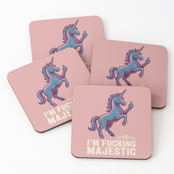 Item preview, Sarcastic Im Fucking Majestic Mythical Unicorn Middle Finger designed and sold by Amir Faysal.