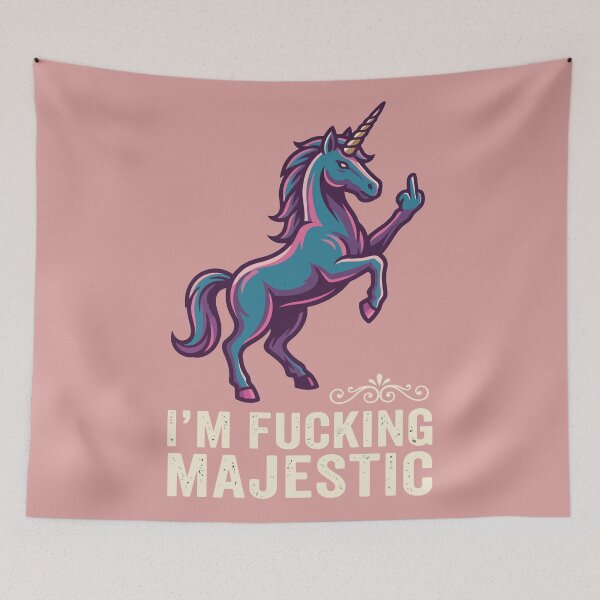 Item preview, Sarcastic Im Fucking Majestic Mythical Unicorn Middle Finger designed and sold by Amir Faysal.